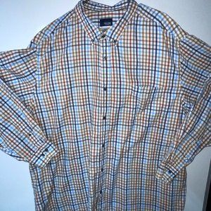 Basic Editions Plaid Long Sleeve button down Shirt
